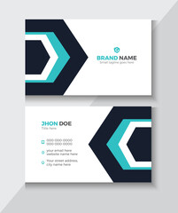 Modern presentation card with company logo. Vector business card template. Visiting card for business and personal use. Vector illustration design.