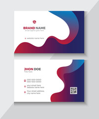 Modern presentation card with company logo. Vector business card template. Visiting card for business and personal use. Vector illustration design.