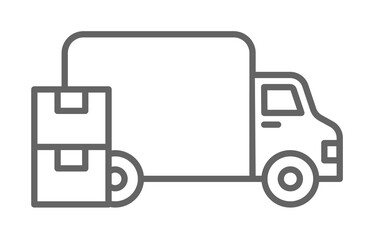 Industry delivery distribution retail store transportation warehouse on white background icon illustration on transparent background