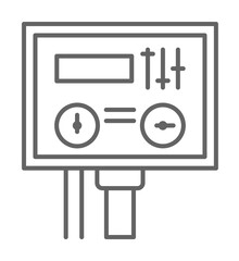 Industry panel machine industrial automation robot technology on white background icon illustration on transparent background