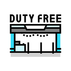 duty free shop color icon vector illustration