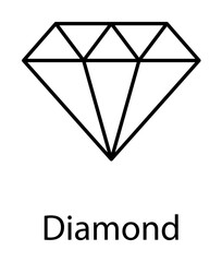 diamond icon illustration on transparent background