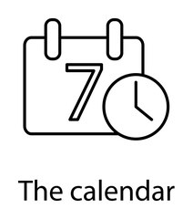 the calendar icon illustration on transparent background