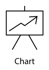 chart presentation icon illustration on transparent background