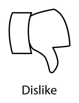 dislike sign hand icon illustration on transparent background