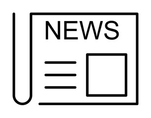 newspaper icon illustration on transparent background