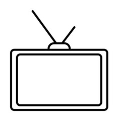 TV with antenna icon illustration on transparent background