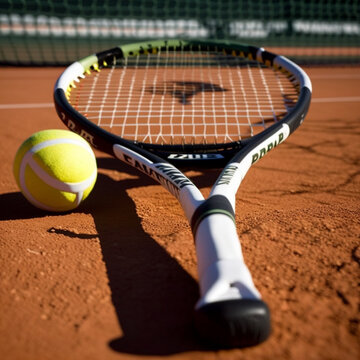 Tennis racket. Generative AI.