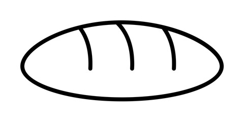 bread outline icon illustration on transparent background