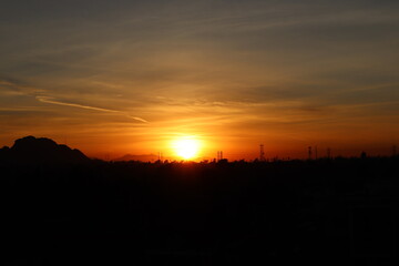sunset in the mountains