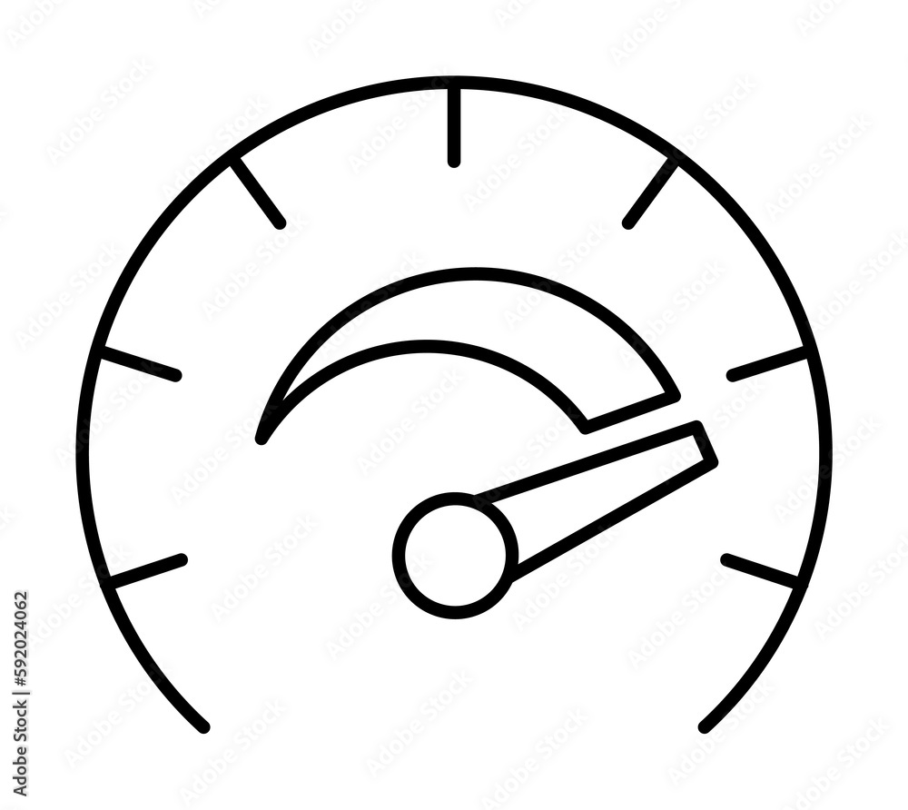 Poster maximum speedometer indicators icon illustration on transparent background