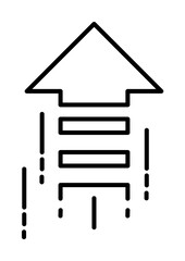 fast arrow icon illustration on transparent background