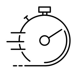 accelerated stopwatch icon illustration on transparent background