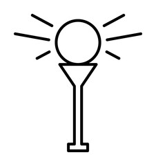 goblet with ball icon illustration on transparent background