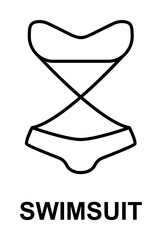 swimsuit icon illustration on transparent background