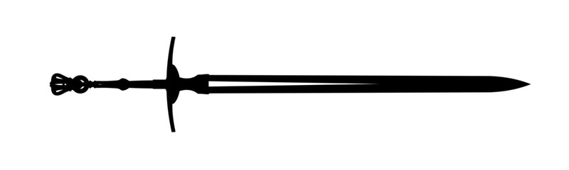 sword silhouette - vector illustration	, \
coronation sword
