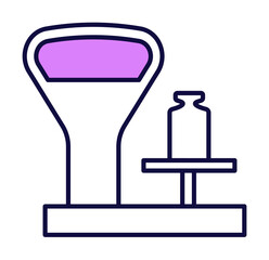 balance with weight icon illustration on transparent background