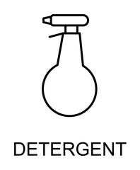 window detergent icon illustration on transparent background