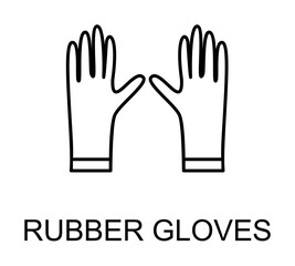 rubber gloves icon illustration on transparent background