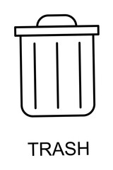 trash box icon illustration on transparent background