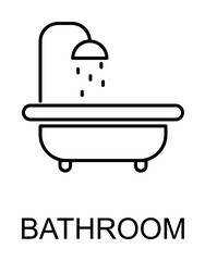 bathroom icon illustration on transparent background