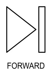 forward sign icon illustration on transparent background