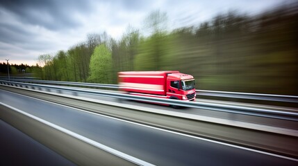 Transport Logistik, LKW auf der Autobahn, generative AI