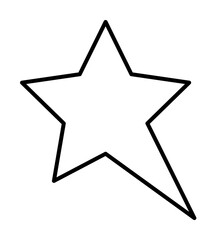 Fototapeta premium elongated star line icon illustration on transparent background