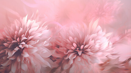 Beautiful abstract floral background with pink flowers. Generative Ai