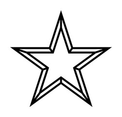 star line icon illustration on transparent background
