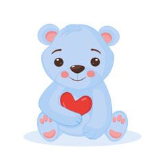 Obraz na płótnie Canvas Cute beautiful bear for children birthday or loved one