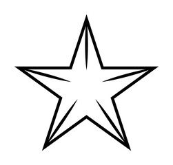 Fototapeta premium star line icon illustration on transparent background
