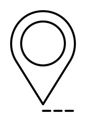 pin on the map icon illustration on transparent background