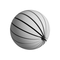 Abstract three-dimensional sphere design element. 3d infographic presentation ball icon.