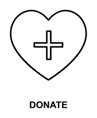 Obraz premium donate icon illustration on transparent background