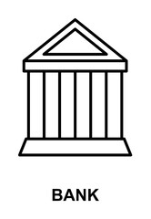 bank icon illustration on transparent background