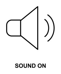 sound on icon illustration on transparent background