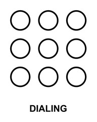 dialing icon illustration on transparent background