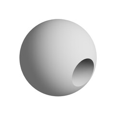 Abstract three-dimensional sphere design element. 3d infographic presentation ball icon.