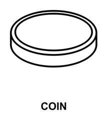 coin icon illustration on transparent background