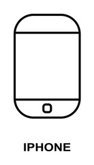 smart phone icon illustration on transparent background