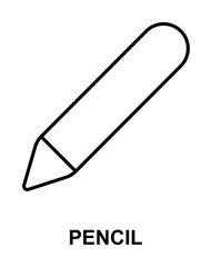 pencil icon illustration on transparent background