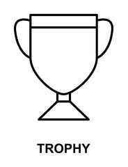 trophy icon illustration on transparent background