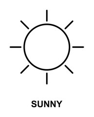 sunny sign icon illustration on transparent background