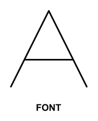 font sign icon illustration on transparent background
