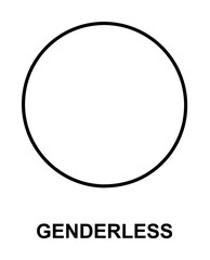 genderless icon illustration on transparent background