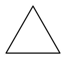 uniform triangle icon illustration on transparent background