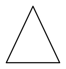 isosceles triangle icon illustration on transparent background