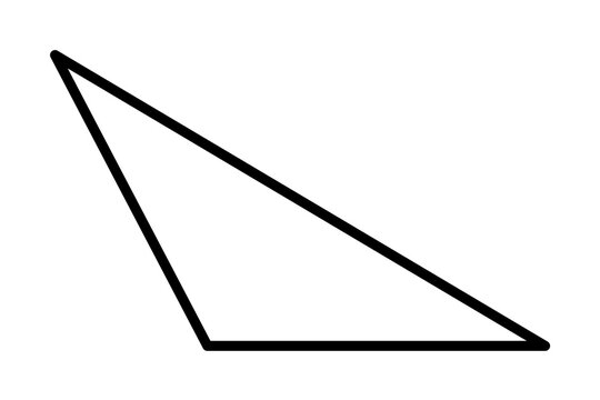 isosceles triangle icon illustration on transparent background