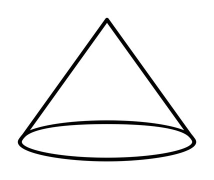 3d cone icon illustration on transparent background